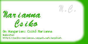 marianna csiko business card