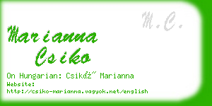 marianna csiko business card